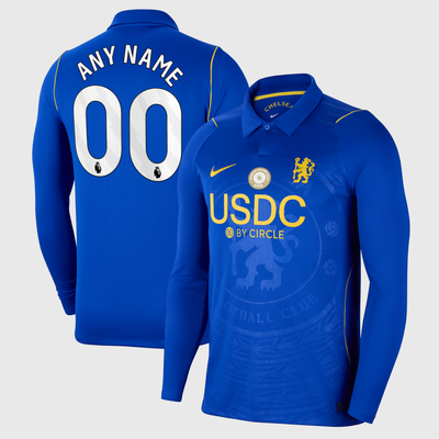 Chelsea Nike 2026/27 Home Stadium Replica Custom Long Sleeve Jersey - Blue
