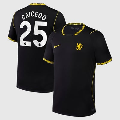 Moisés Caicedo Chelsea Nike 2026/27 Away Stadium Replica Jersey - Black