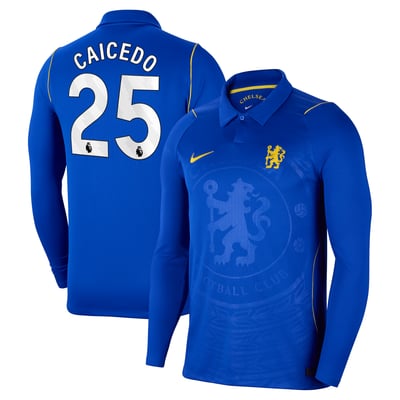 Moisés Caicedo Chelsea Nike 2026/27 Home Stadium Replica Long Sleeve Jersey - Blue