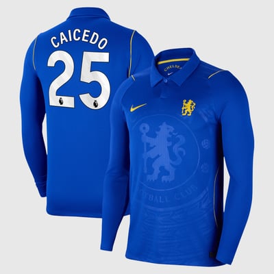 Moisés Caicedo Chelsea Nike 2026/27 Home Stadium Replica Long Sleeve Jersey - Blue