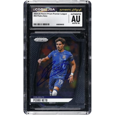 Pedro Neto Chelsea Autographed 2024-25 Panini Prizm Premier League #94 CGC Authenticated Auto 10 Card