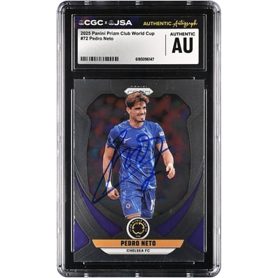 Pedro Neto Chelsea Autographed 2025 Panini Prizm Club World Cup #72 CGC Authenticated Card