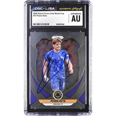 Pedro Neto Chelsea Autographed 2025 Panini Prizm Club World Cup #72 CGC Authenticated Card