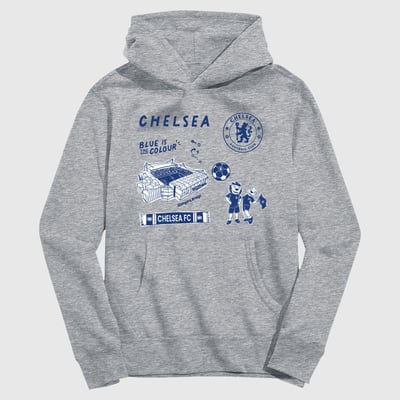 Chelsea Vive La Fete Toddler Impressions Icons Hoodie - Gray