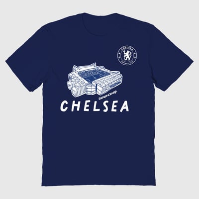 Chelsea Vive La Fete Women's Stadium Style T-Shirt - Navy