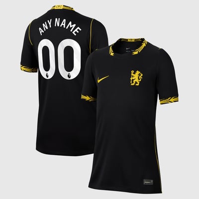  Chelsea Nike Youth 2026/27 Away Stadium Replica Custom Jersey - Black