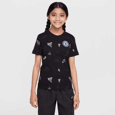 Chelsea Nike Youth Just Do It Crest T-Shirt - Black