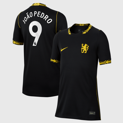 João Pedro Chelsea Nike Youth 2026/27 Away Stadium Replica Jersey - Black