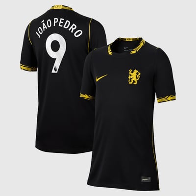 João Pedro Chelsea Nike Youth 2026/27 Away Stadium Replica Jersey - Black
