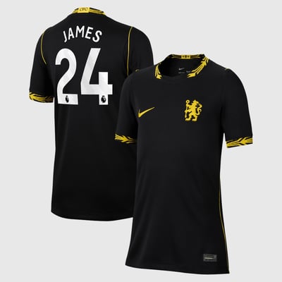 Reece James Chelsea Nike Youth 2026/27 Away Stadium Replica Jersey - Black