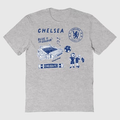 Chelsea Vive La Fete Youth Impressions Icons T-Shirt - Gray