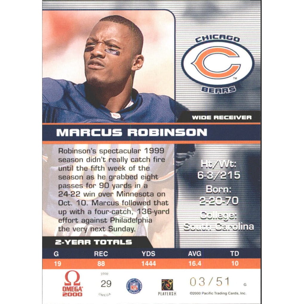 2000 Pacific Omega Copper #29 Marcus Robinson