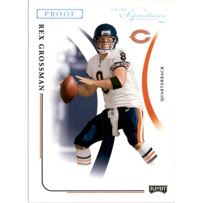 2004 Playoff Prime Signatures Silver Proofs #18 Rex Grossman