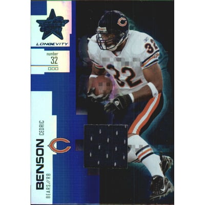 2007 Leaf Rookies and Stars Longevity Materials Sapphire #15 Cedric Benson