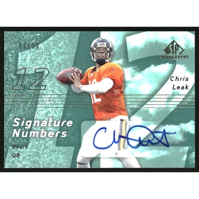 2007 SP Chirography Signature Numbers Emerald #SNCL Chris Leak/50