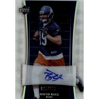 2007 Upper Deck Trilogy Rookie Autographs #135 David Ball/133