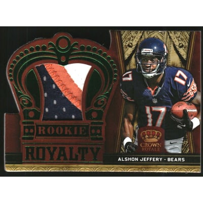 2012 Crown Royale Rookie Royalty Materials Green Prime #2 Alshon Jeffery