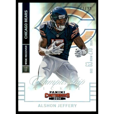2014 Panini Contenders Championship Ticket #6 Alshon Jeffery