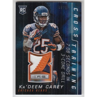 2014 Rookies and Stars Cross Training Materials Prime #CTKC Ka'Deem Carey