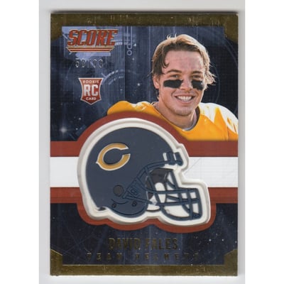 2014 Score Rookie Team Helmets Gold Zone #27 David Fales