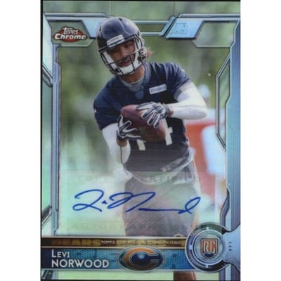2015 Topps Chrome Mini Rookie Autographs Refractors #189 Levi Norwood