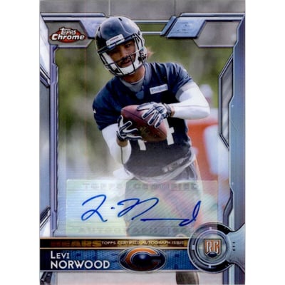 2015 Topps Chrome Rookie Autographs Refractors #189 Levi Norwood