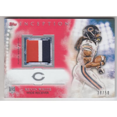 2015 Topps Inception Rookie Relics Patch Red #RPKW Kevin White
