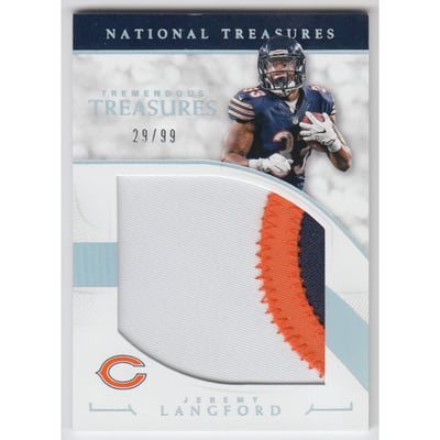 2016 Panini National Treasures Tremendous Treasures Materials #TTRJL Jeremy Langford/99