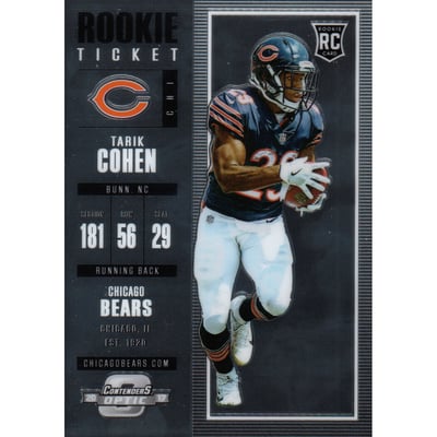 2017 Panini Contenders Optic #92 Tarik Cohen RC