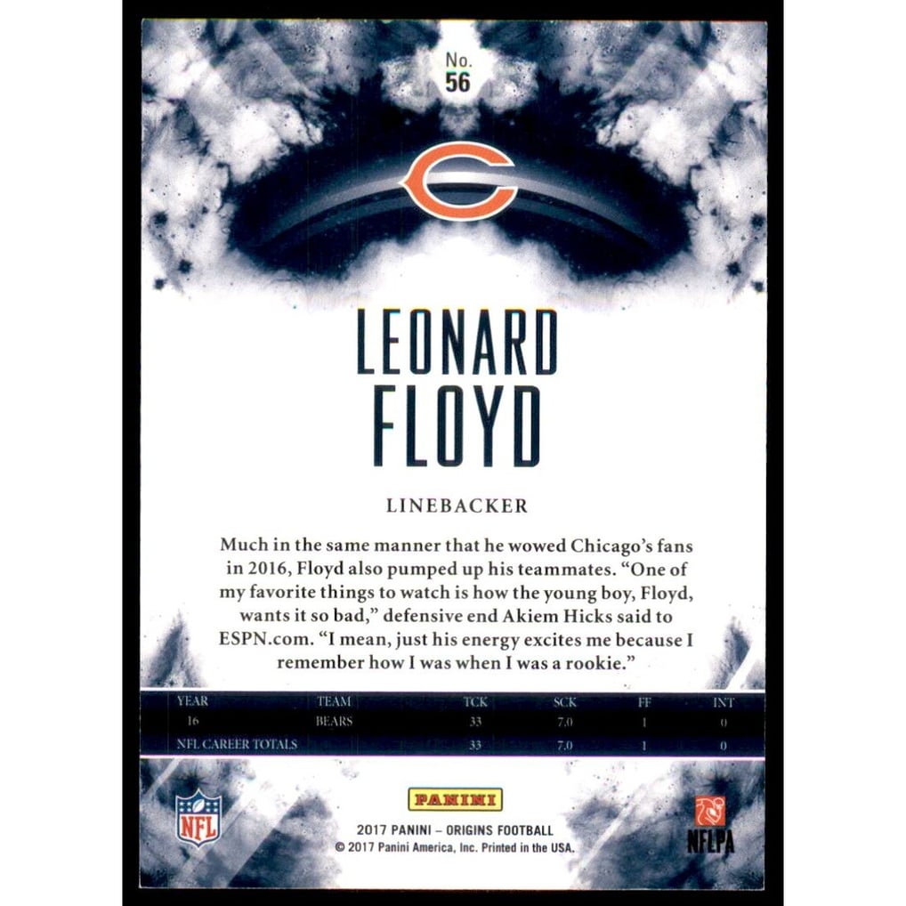2017 Panini Origins Blue #56 Leonard Floyd