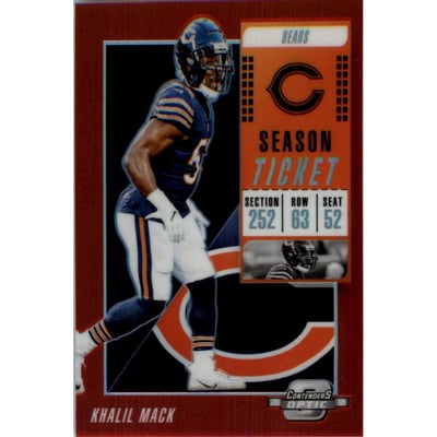 2018 Panini Contenders Optic Red #24 Khalil Mack