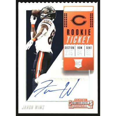 2018 Panini Contenders Ticket Stub #218 Javon Wims AU/83