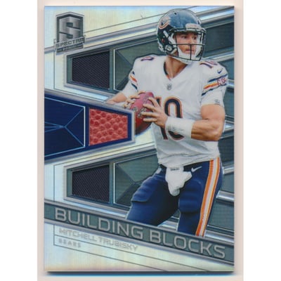 2018 Panini Spectra Building Blocks Materials #13 Mitchell Trubisky