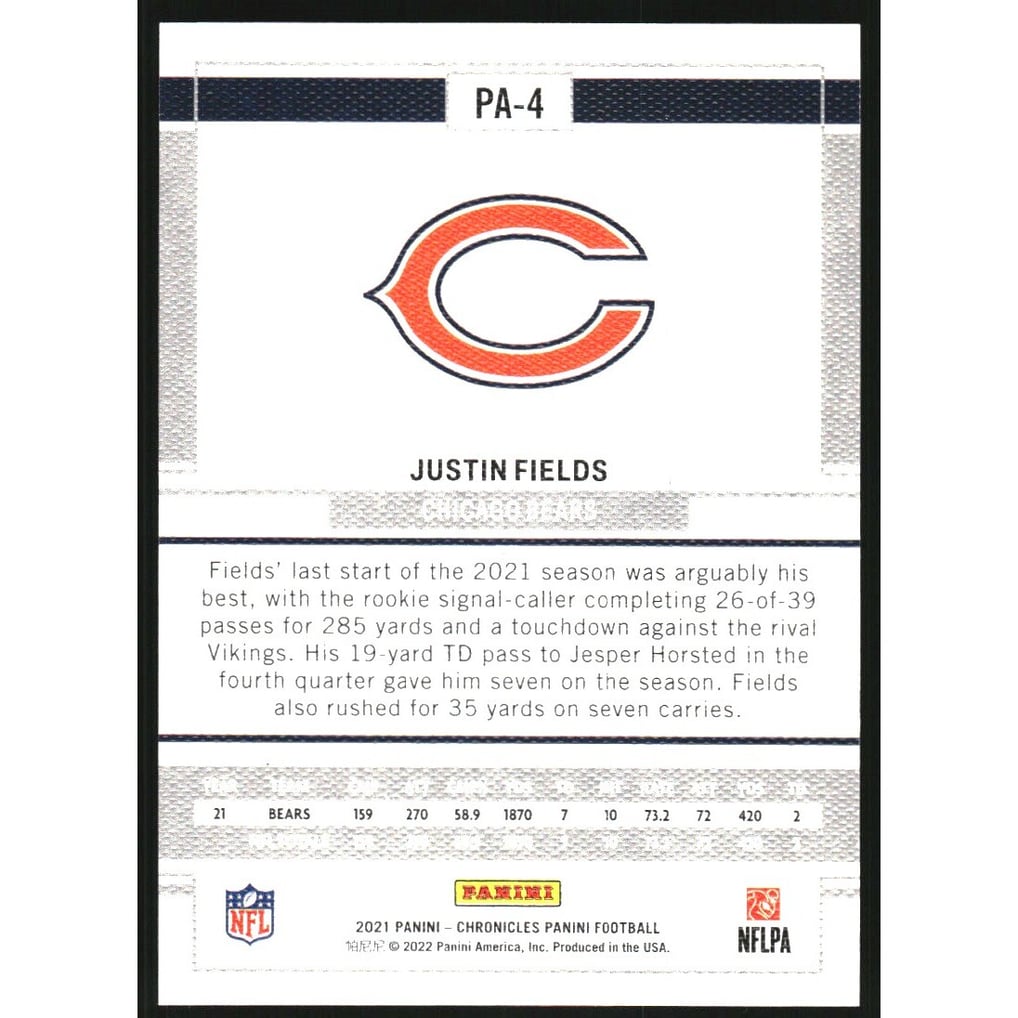 2021 Panini Chronicles Panini Red #4 Justin Fields