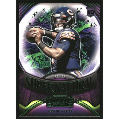 2021 Panini Contenders Supernatural Emerald #4 Justin Fields