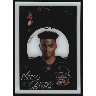 2021 Panini Illusions King of Cards Emerald #KC14 Justin Fields