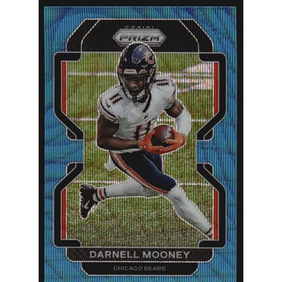 2021 Panini Prizm Prizms Blue Wave #157 Darnell Mooney