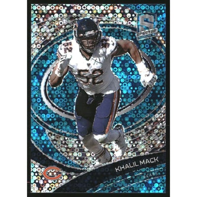 2021 Panini Spectra Neon Blue #18 Khalil Mack