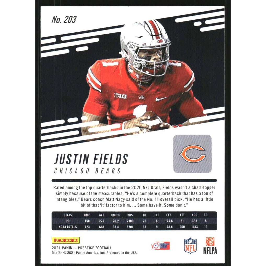 2021 Prestige Xtra Points Diamond #203 Justin Fields
