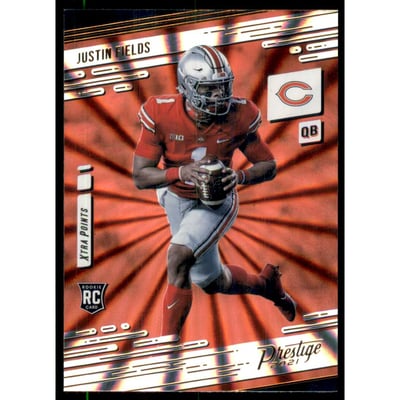 2021 Prestige Xtra Points Sunburst #203 Justin Fields