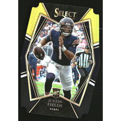 2021 Select Prizm Black and Gold Die Cut #150 Justin Fields