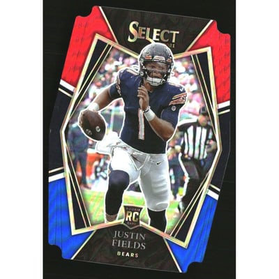2021 Select Prizm Red and Blue Die Cut #150 Justin Fields