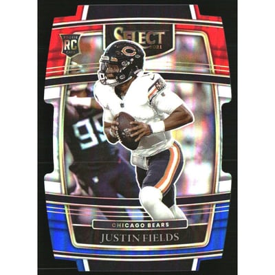 2021 Select Prizm Red and Blue Die Cut #50 Justin Fields