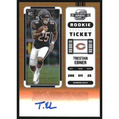 2022 Panini Contenders Optic Orange #200 Trestan Ebner AU/50
