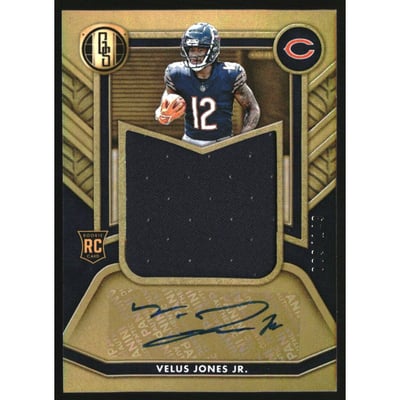 2022 Panini Gold Standard Rookie Jersey Autographs Jumbo #27 Velus Jones Jr.