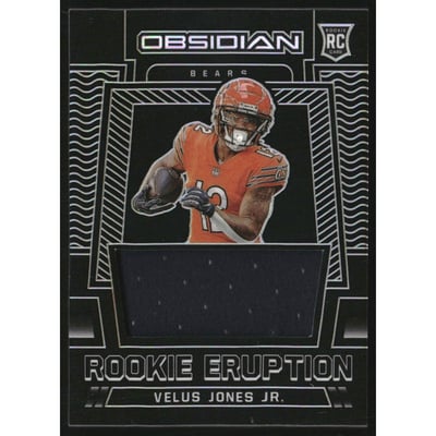 2022 Panini Obsidian Rookie Eruption Materials #27 Velus Jones Jr.