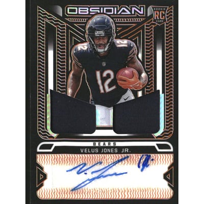 2022 Panini Obsidian Rookie Jersey Ink Electric Etch Orange #23 Velus Jones Jr.