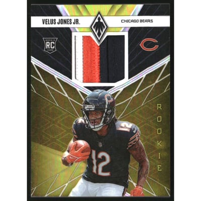 2022 Panini Phoenix Rookie Memorabilia Prime Yellow #24 Velus Jones Jr.