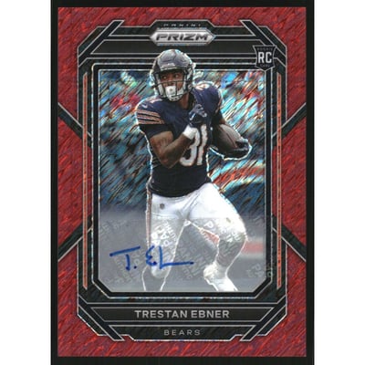 2022 Panini Prizm Autographs Prizms Red Shimmer #351 Trestan Ebner