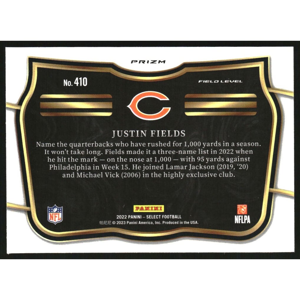 2022 Select Prizm Silver #410 Justin Fields